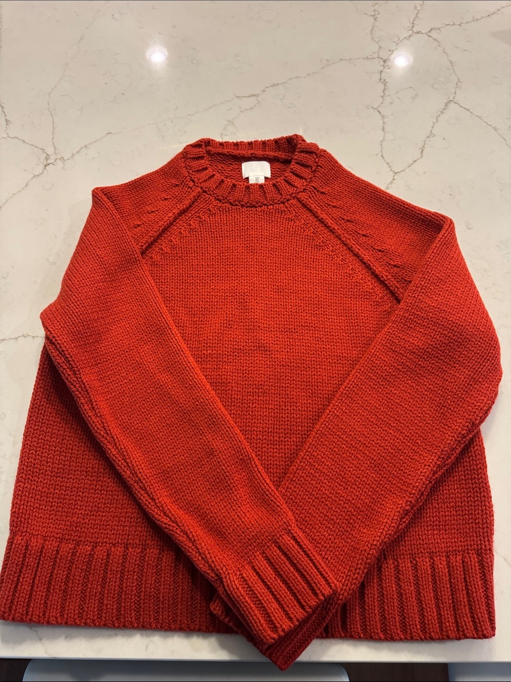 H&M Women's Cowlneck Sweater in Rust Red